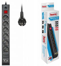 Сетевой фильтр Buro BU-SP1.8_USB_2A-B черный